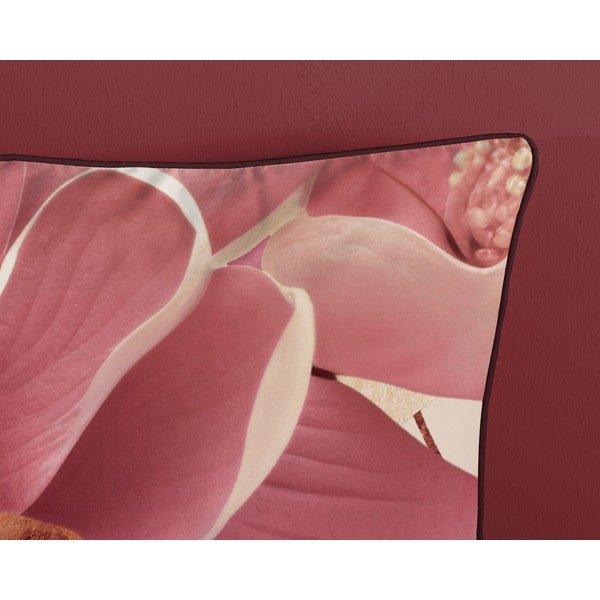 Розово-бежово единично удължено спално бельо от памучен сатен 140x220 cm Chaja – Descanso-image-3