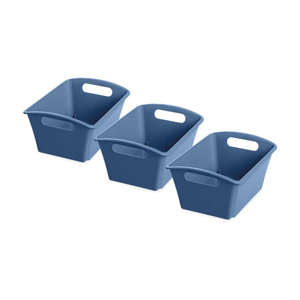Пластмасови кутии за съхранение в комплект от 3 Qin - Domopak