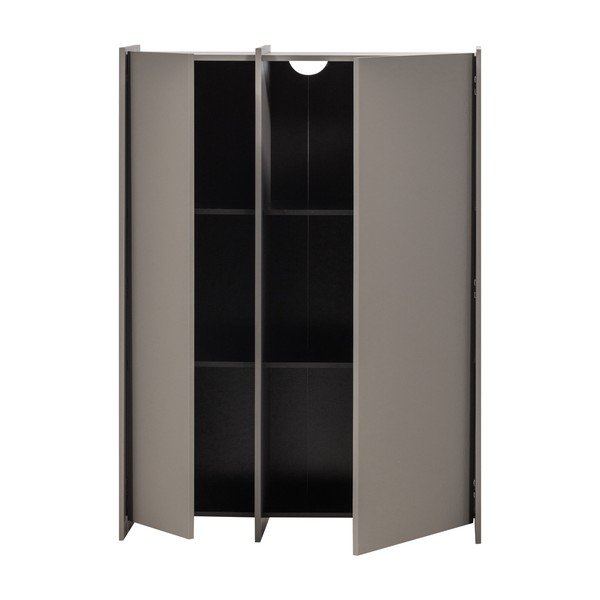 Сиво шкафче от декор от ясен 102x140x44 cm Brock – WOOOD-image-2