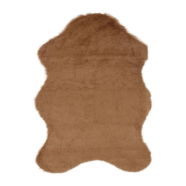 Кафяв килим от изкуствена кожа Tavsantuyu Brown, 80 x 105 cm - Unknown