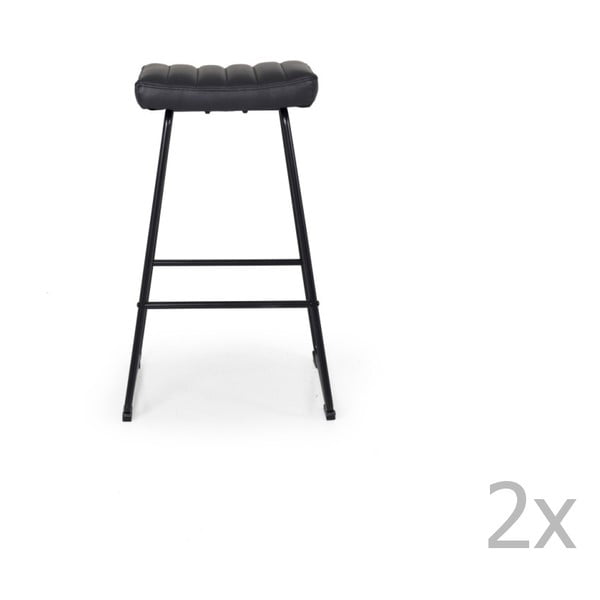 Комплект от 2 сиви бар стола Theo - Tenzo