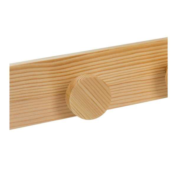 Стенна закачалка от масивен бор в естествен цвят 40 cm Anillos – Casa Selección-image-2