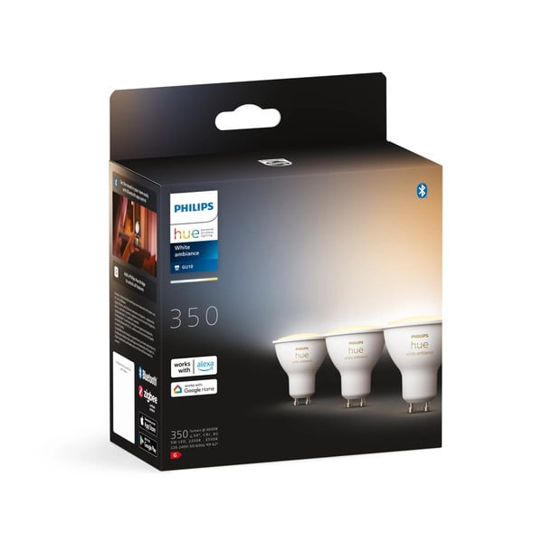 LED комплект крушки 3 бр. GU10, 4 W White ambiance – Philips Hue-image-3