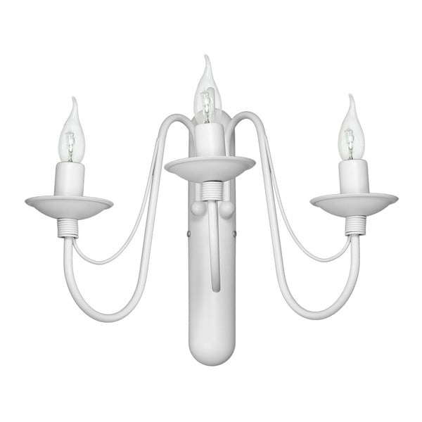 Бяла стенна лампа с три рамена Elegance - Glimte