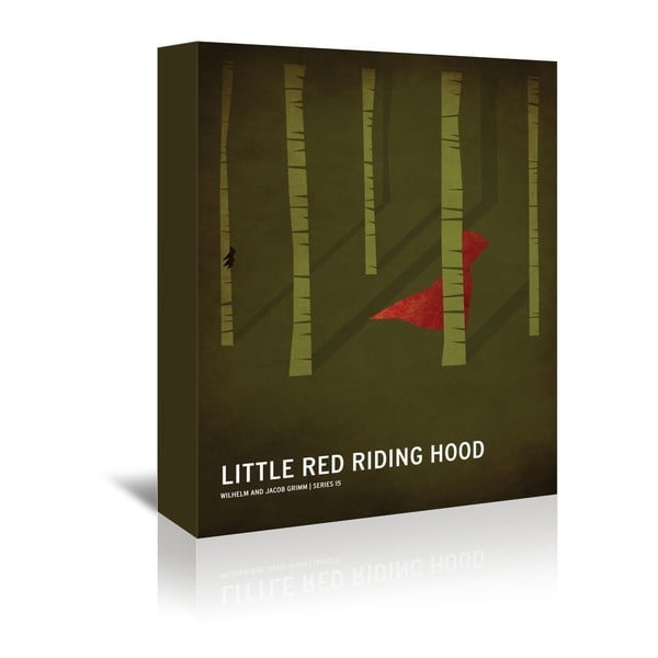 Obraz na plátně Red Riding Hood With Text od Christiana Jacksona