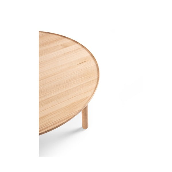 Кръгла масичка за кафе от дъбова дървесина в естествен цвят ø 100 cm Mu - Gazzda-image-3