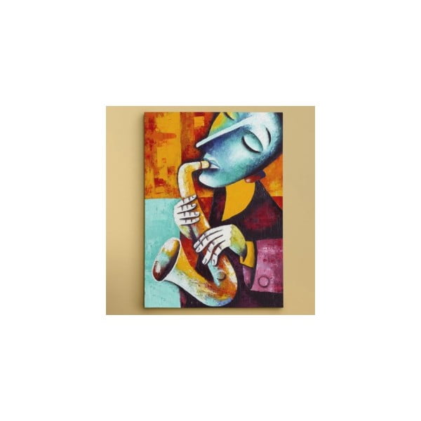 Obraz na plátně Saxofonista, 50x70 cm