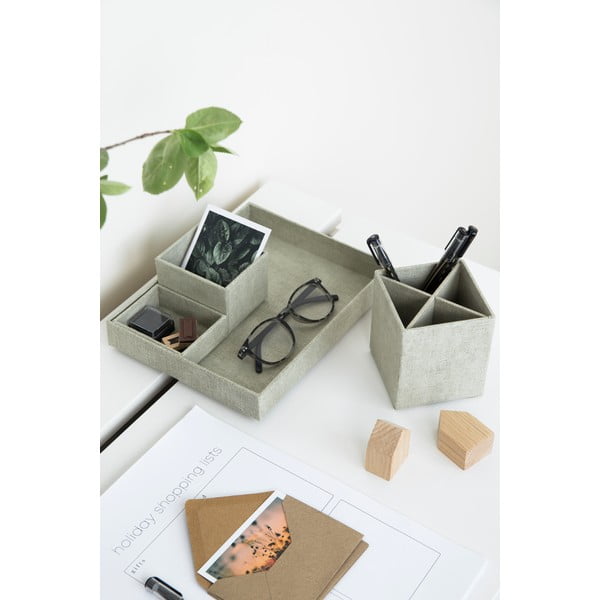 Бежов органайзер за бюро от 4 части Lena - Bigso Box of Sweden-image-3