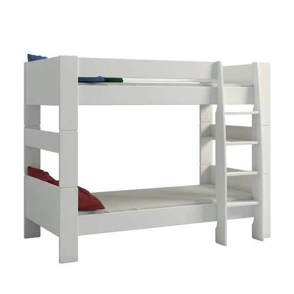 Бяло двуетажно легло за деца 90x200 cm Steens for Kids - Tvilum