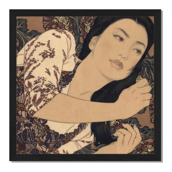 Obraz v rámu Liv Corday Asian Astko, 40 x 40 cm