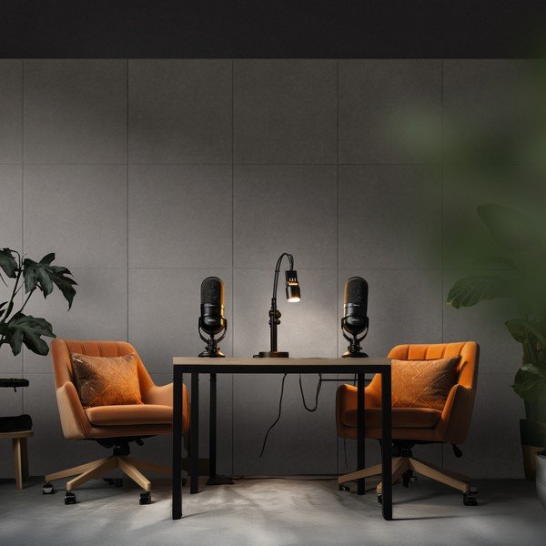 Текстилни акустични панели в комплект 2 бр. 60x60 cm Concrete II – Styler-image-2