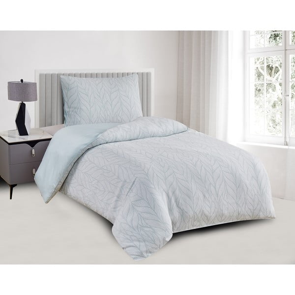 Зелено единично  спално бельо от жакард 140x200 cm Florida – My House-image-1