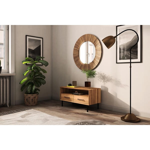 Масичка за телевизор от дъбова дървесина в естествен цвят 90x50 cm Abies - The Beds-image-4