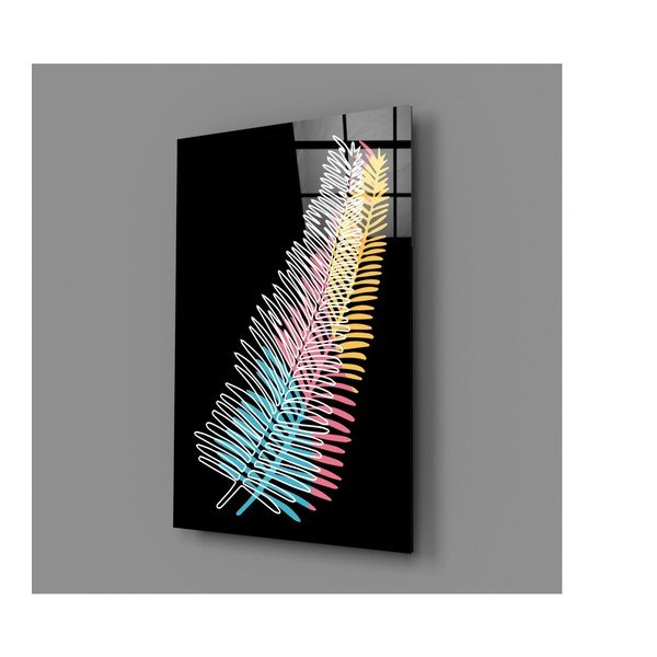 Картина върху стъкло , 46 x 72 cm Colored Fern - Insigne-image-2
