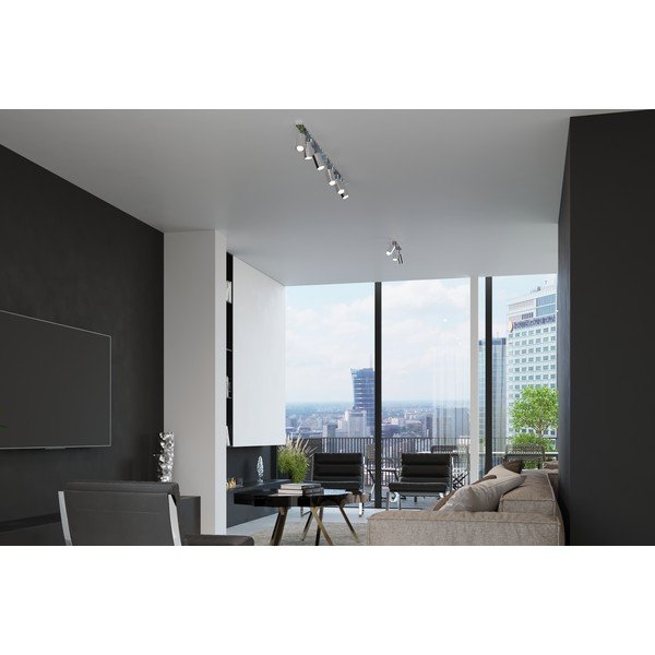 Метален прожектор в сребрист цвят 6x30 cm Etna – Sollux-image-3