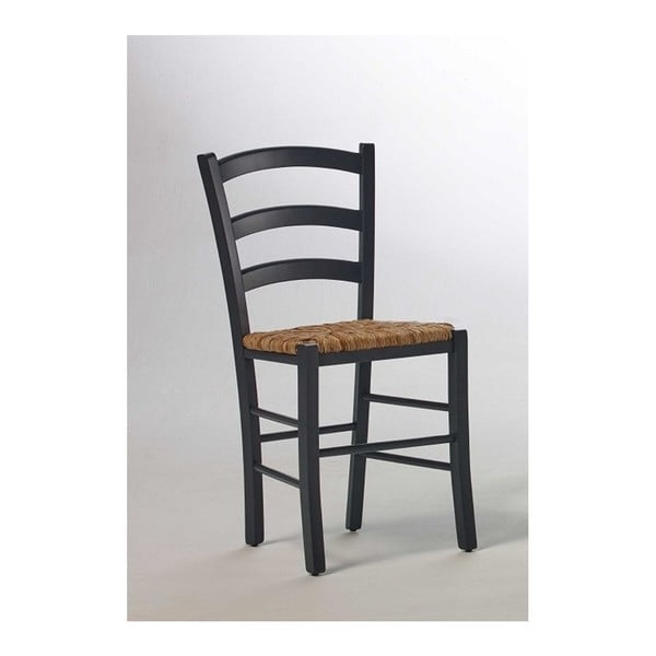 Černá židle z borovicového dřeva SOB Palerma