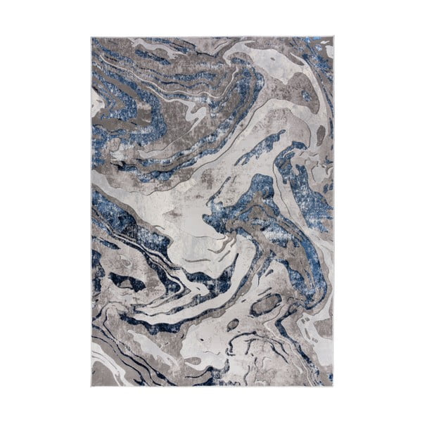 Синьо-сив килим , 80 x 150 cm Marbled - Flair Rugs
