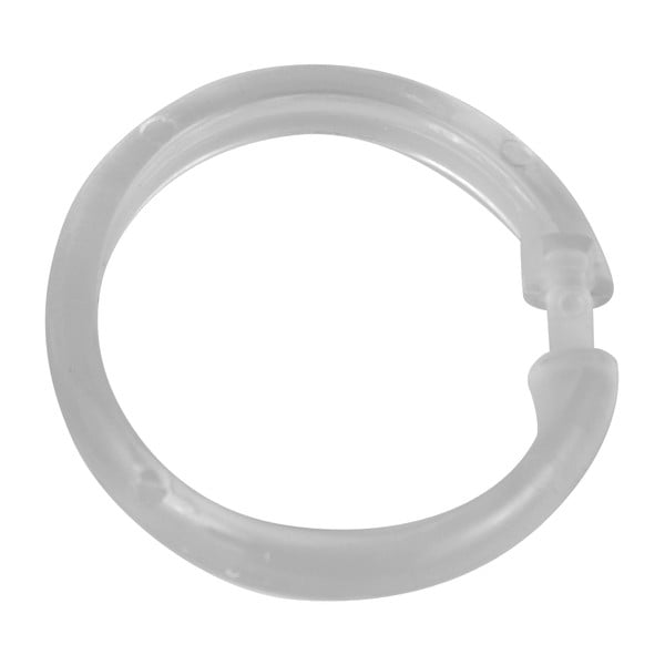 Комплект от 12 прозрачни пластмасови пръстена за завеса за душ - Wenko