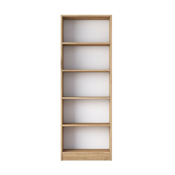 Бял/естествен шкаф за книги от орех 60x170 cm Allen - Kalune Design