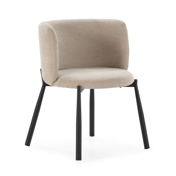 Бежови тапицирани трапезни столове в комплект 2 бр. Ginny – MOME