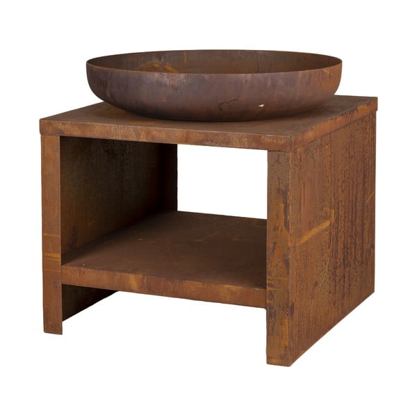 Камина с дървен поднос в ръждив декор - Esschert Design-image-1