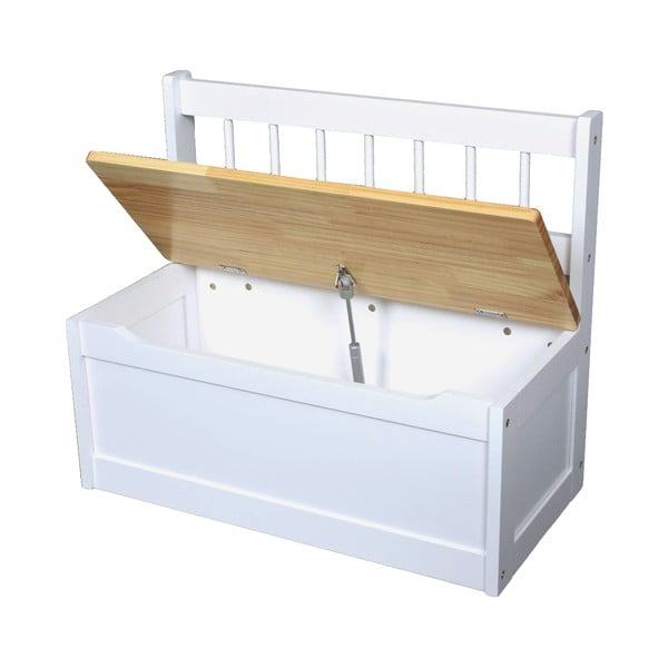 Бяла детска пейка – Deco Pleasure-image-1