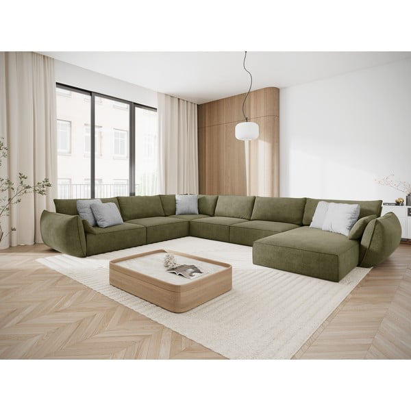 Зелен ъглов диван (ляв ъгъл) Vanda - Mazzini Sofas-image-1