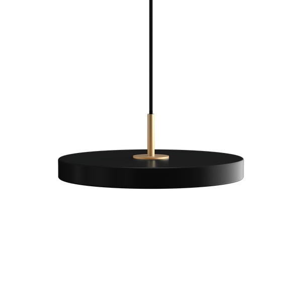 Черно LED затъмняващо се висящо осветително тяло с метален абажур ø 31 cm Asteria Plus Mini – UMAGE