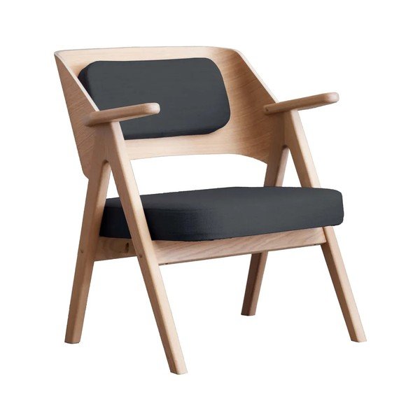 Тъмно сив дъбов фотьойл Findahl от Hammel Me Tube - Hammel Furniture