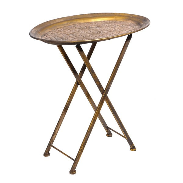 Odkládací stolek ve zlaté barvě Denzzo Errai