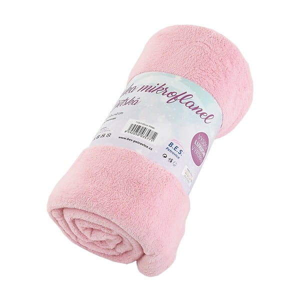 Розово детско одеяло от микрофланела 110x140 cm Exclusive - B.E.S.