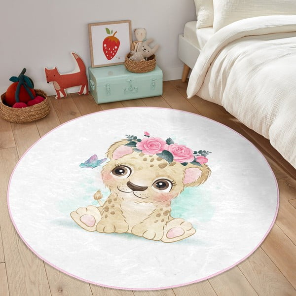Бял детски килим ø 100 cm Comfort - Mila Home-image-1