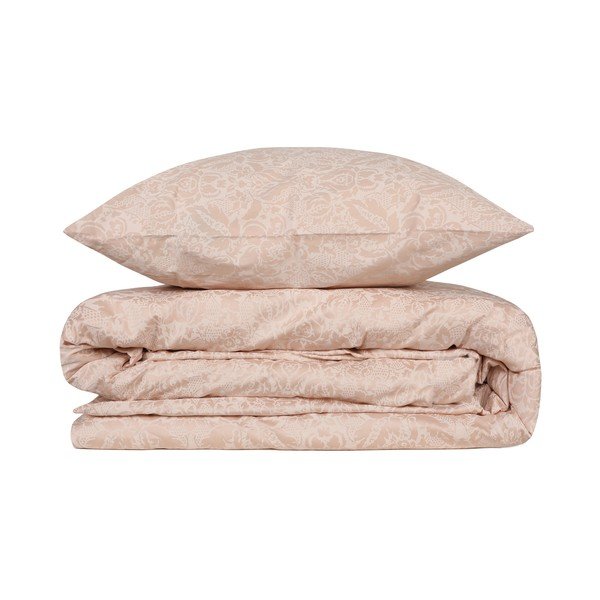 Кремаво памучно спално бельо от сатен за единично легло , 140 x 200 cm Cream - Mijolnir