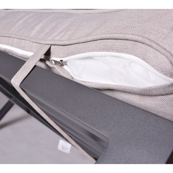 Метален градински комплект в черно и бежово за 8 души Portland - Rojaplast-image-2