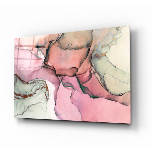 Картина от стъкло Rose Marble Pattern, 110 x 70 cm Pink Marble - Insigne