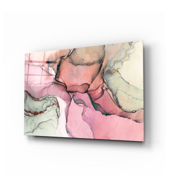 Картина от стъкло Rose Marble Pattern, 110 x 70 cm Pink Marble - Insigne