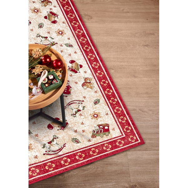 Червен  килим с коледен мотив със смес от памук 160x230 cm Toy's Delight Red Christmas – Villeroy&Boch-image-2
