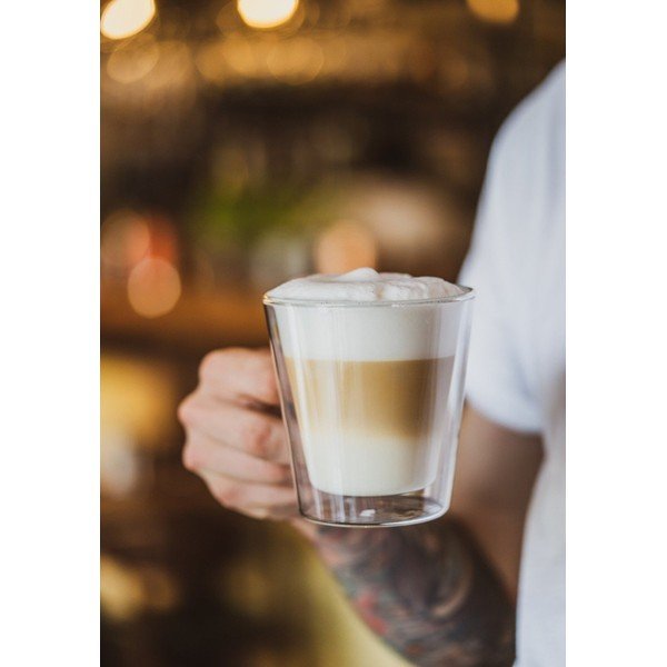 Стъклени чаши в комплект 2 бр. за капучино/с двойни дъна 350 ml – Vialli Design-image-1