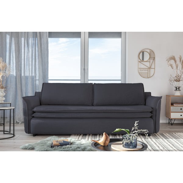 Антрацитен разтегателен диван Charming Charlie - Miuform-image-1