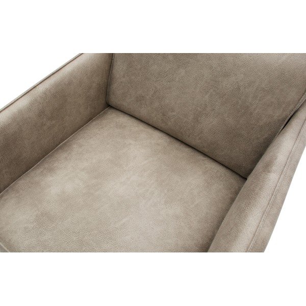 Светлосиво кресло от изкуствена кожа Statement - BePureHome-image-1