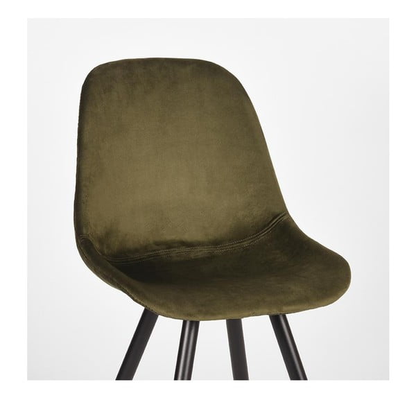 Кадифени трапезни столове в цвят каки в комплект от 2 броя Capri - LABEL51-image-4