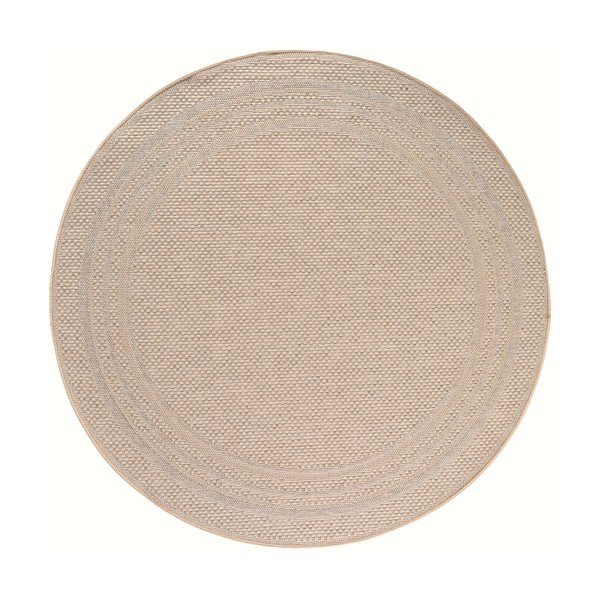 Бежов кръгъл килим за открито и закрито ø 120 cm Desert 1304 – Ayyildiz Carpets