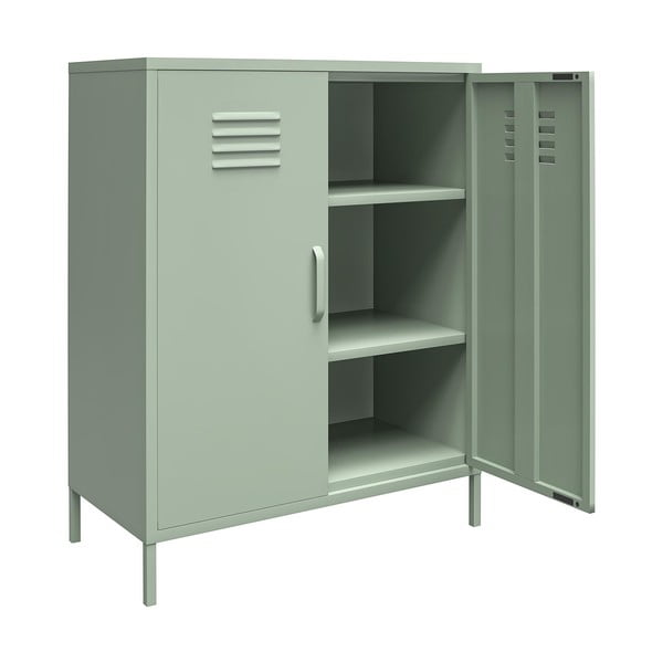 Зелено метално шкафче 40x102x80 cm Mission District – Støraa-image-3