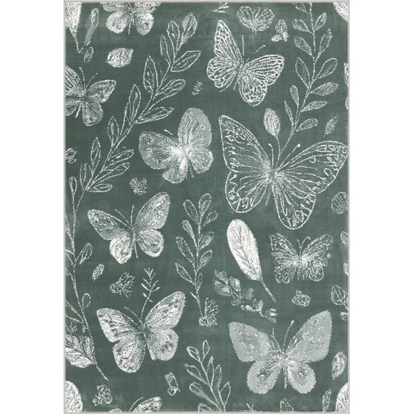 Зелен детски килим 160x230 cm Dreamy Butterflies – FD