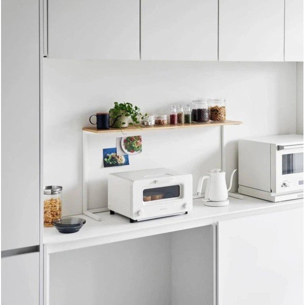 Бял/в естествен цвят дървен  допълнителен рафт 28,5x8,5 cm Tower – YAMAZAKI-image-1