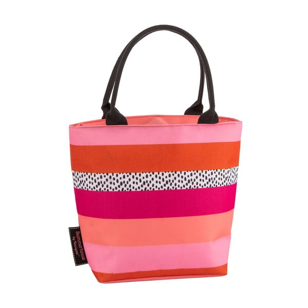 Чанта за обяд на розови и оранжеви ивици, 4 л Stripes & Dots - Navigate