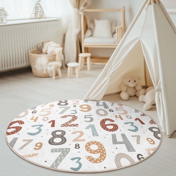 Детско килимче за игра подходящо за пране ø120 cm Happy Numbers – Mila Home-image-2