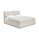 Бежово тапицирано двойно легло с място за съхранение и включена подматрачна рамка 180x200 cm Thessa Pillow – Bonami Selection