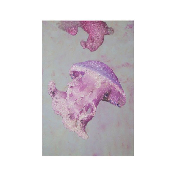 Ръчно рисувана картина в рамка от борова дървесина Medusa Purple, 80 x 120 cm - Mauro Ferretti