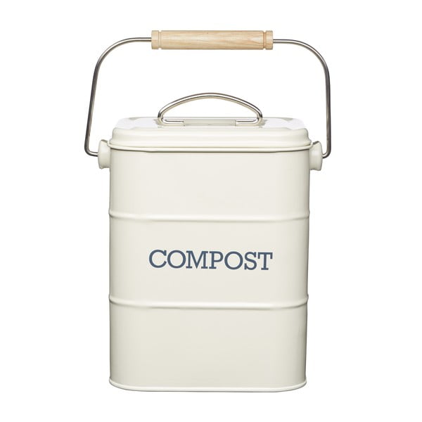 Бял контейнер за компостируеми отпадъци 3 L Living Nostalgia - Kitchen Craft